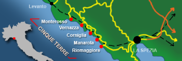 cinque terre mapa